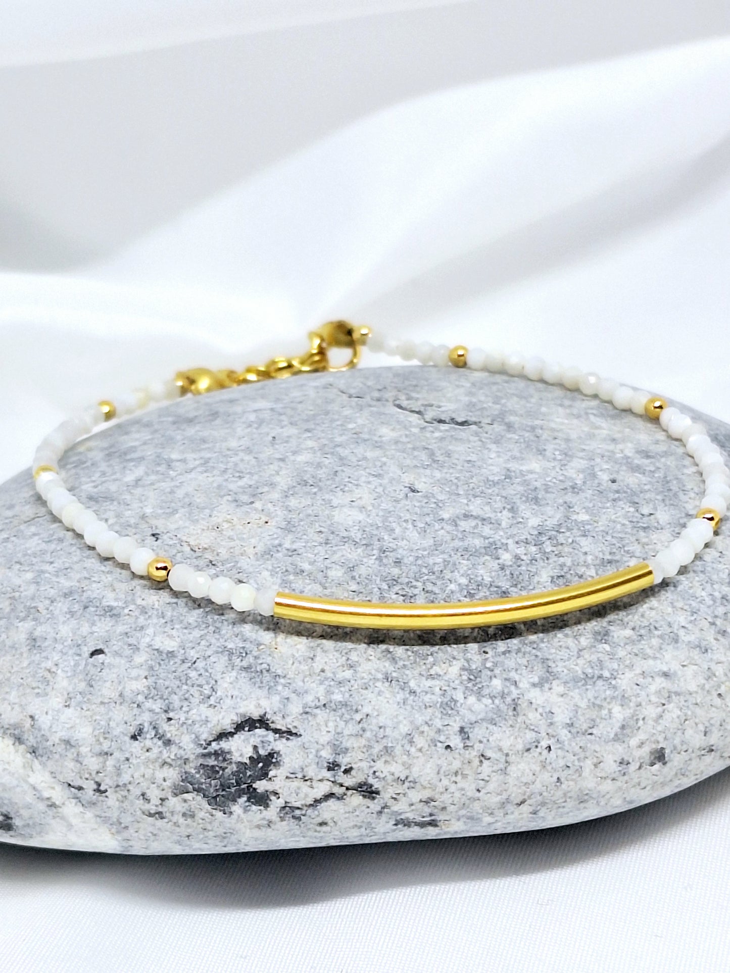 Bracelet "ADEONA" - Nacre blanche