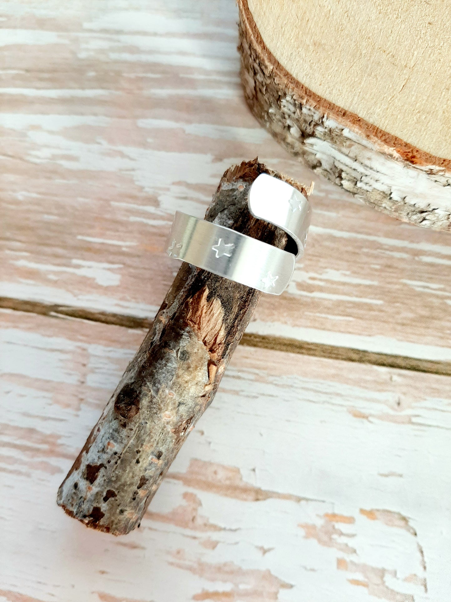 Bague "FALLING STARS" - argentée - version double