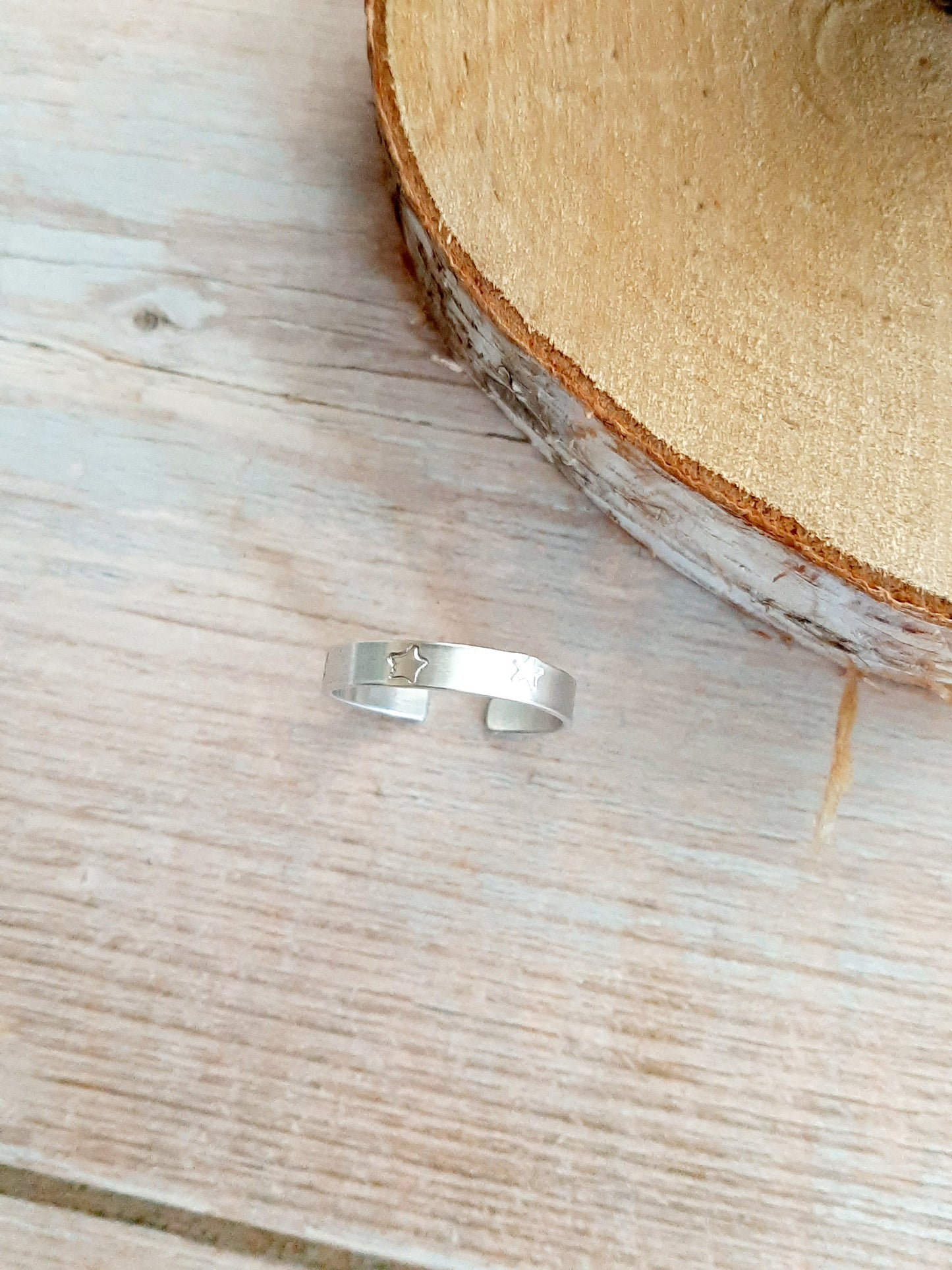 Bague "FALLING STARS" extra fine - argenté