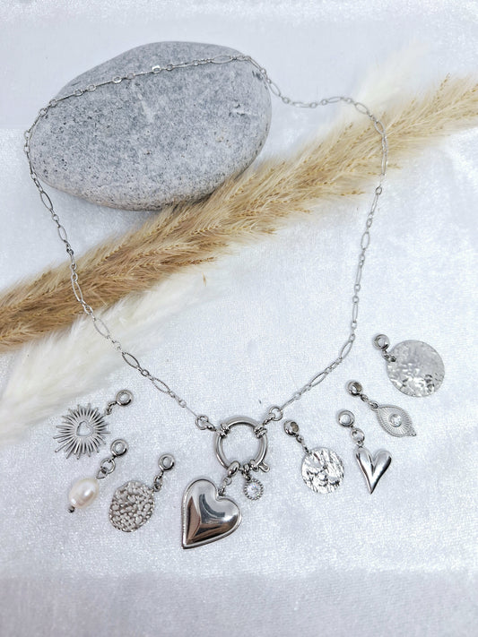 Collier "CHARM" - argenté
