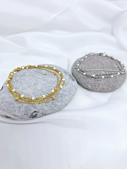 Bracelet triple rangs "IRIS"