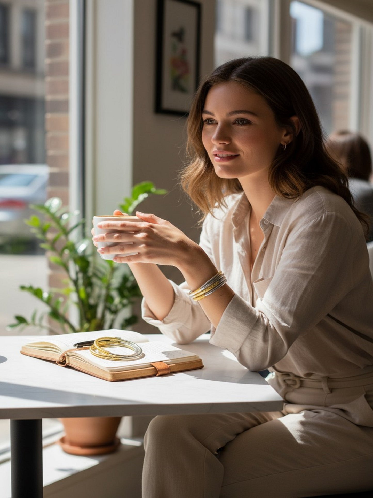 Jonc bouddhiste fin - bicolore