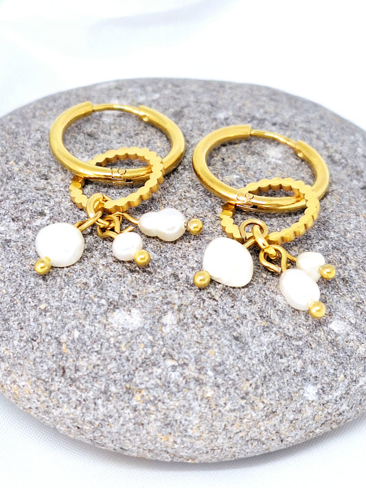 Boucles d'oreilles "ROSE-BELLE"