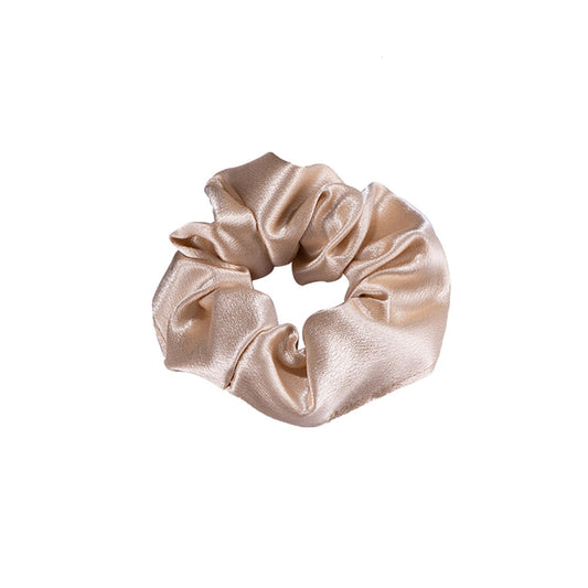 Chouchou satin - coloris taupe