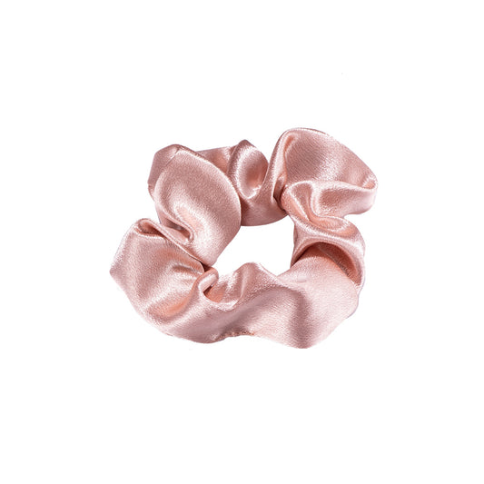 Chouchou satin - coloris rose nude