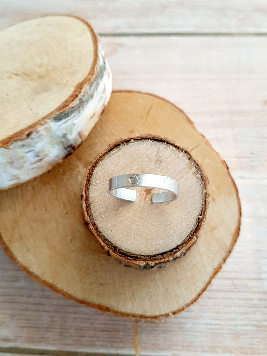 Bague "FALLING STARS" extra fine - argenté