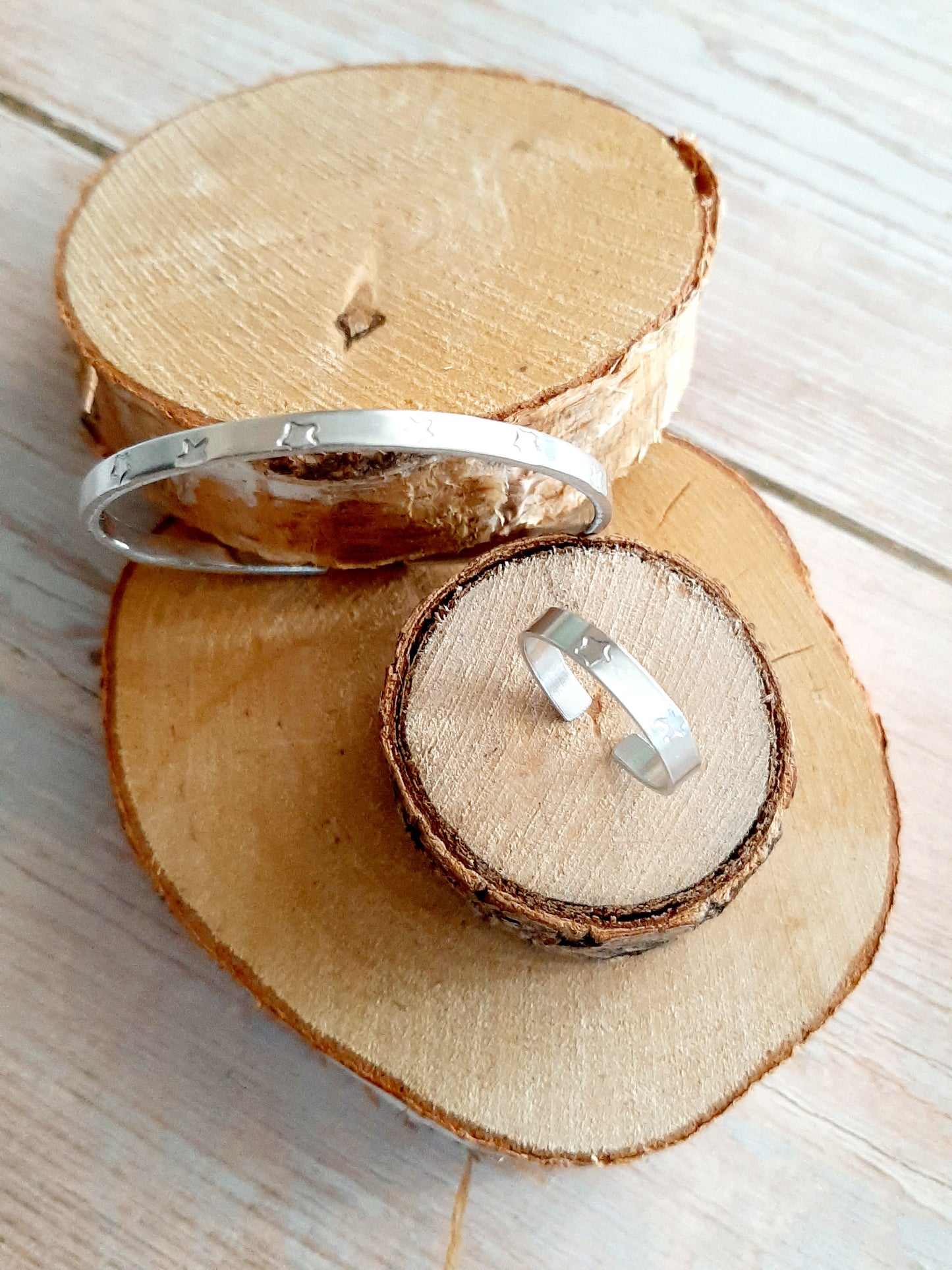 Bague "FALLING STARS" extra fine - argenté